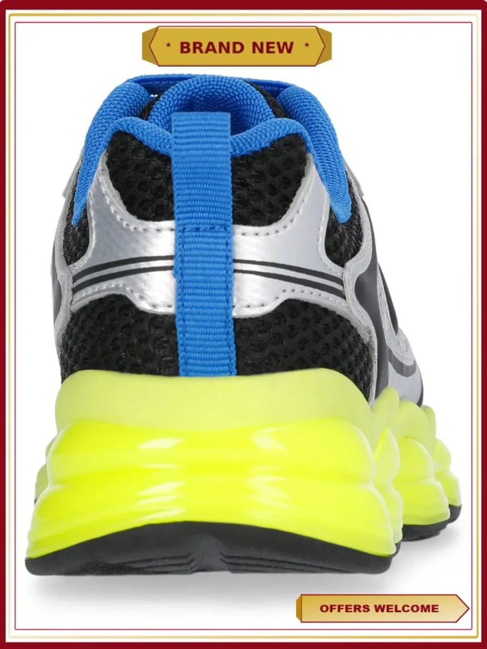 Kids Bubble Athletic Sneakers with Elastic Laces Memory Foam